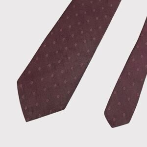 💙3 for $15 Elaan Red Brown Polka Dot Silk Mens Neck Tie